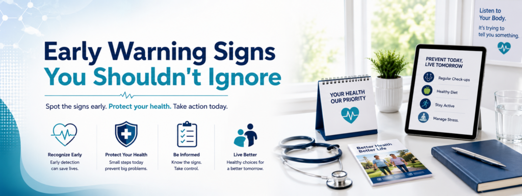 Early warning signs you shouldn't ignore: Recognize, Protect, Be Informed, Live Better.