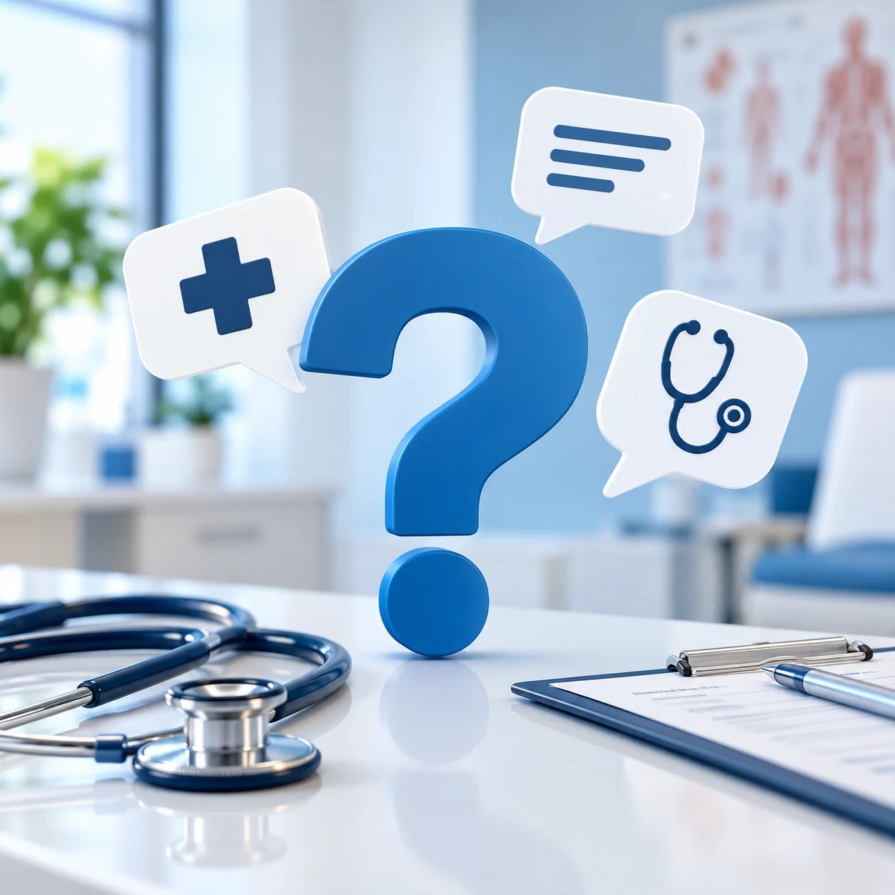 Patient talking with a provider